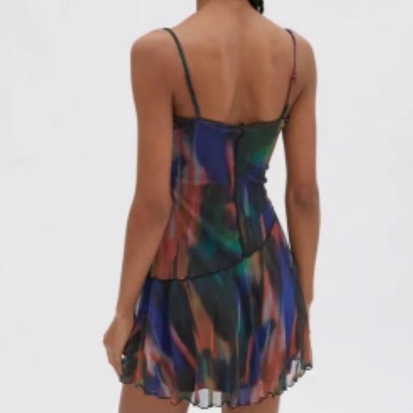 Urban Outfitters Moxie Mesh Mini Slip Dress Sz: L - Picture 5 of 16